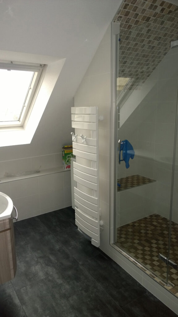 Création et aménagement d'une salle de douche dans les combles